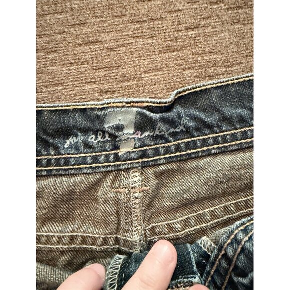 7 For All Mankind Jean Denim Micro Mini Skirt Y2K Vintage Cute It Girl - Picture 2 of 13